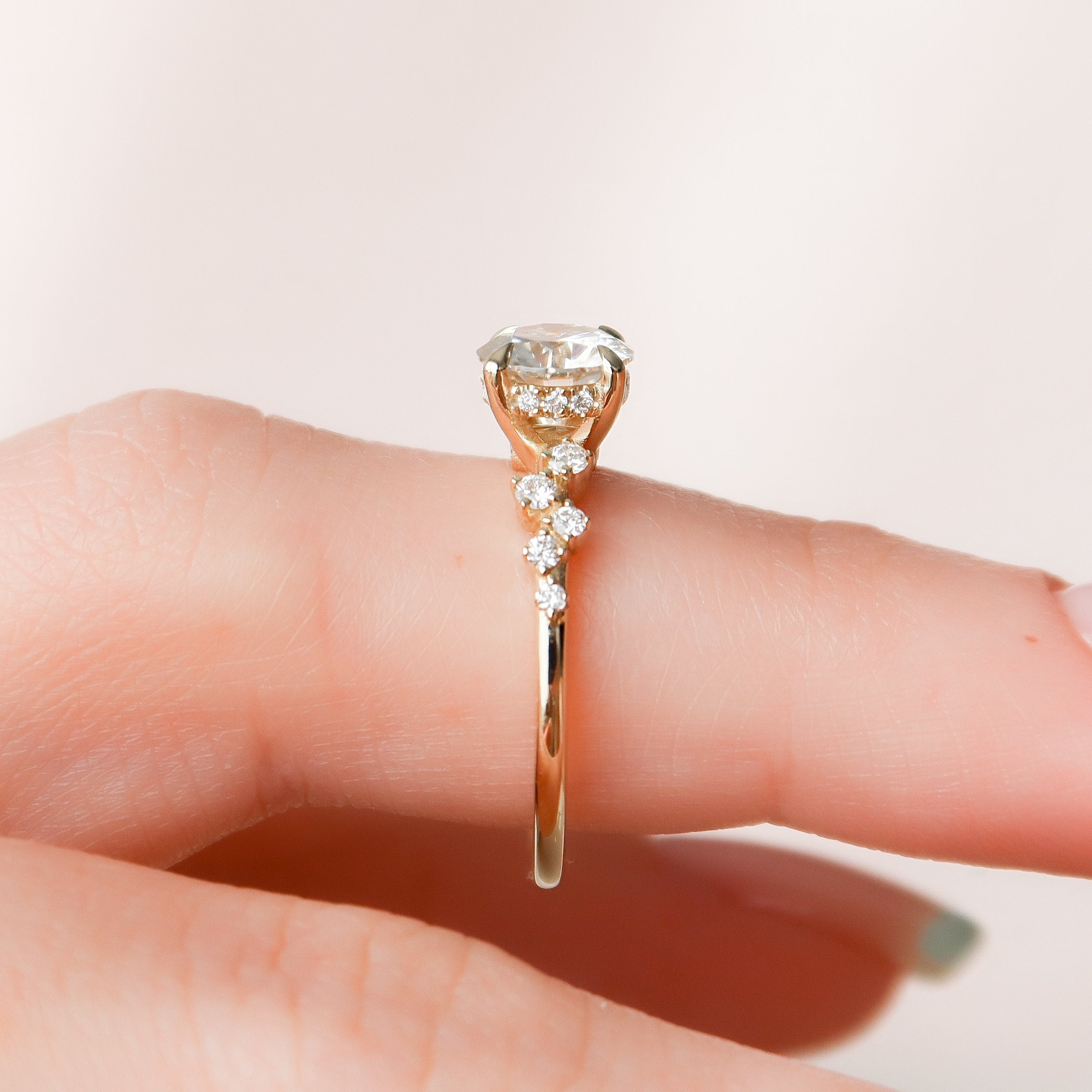 Custom Listing for Micah- 1.0 CT Round Lab Grown Engagement Ring In F-VS1 Color-Clarity