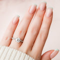 1.5 CT Round Moissanite Engagement Ring With Pave Setting 5