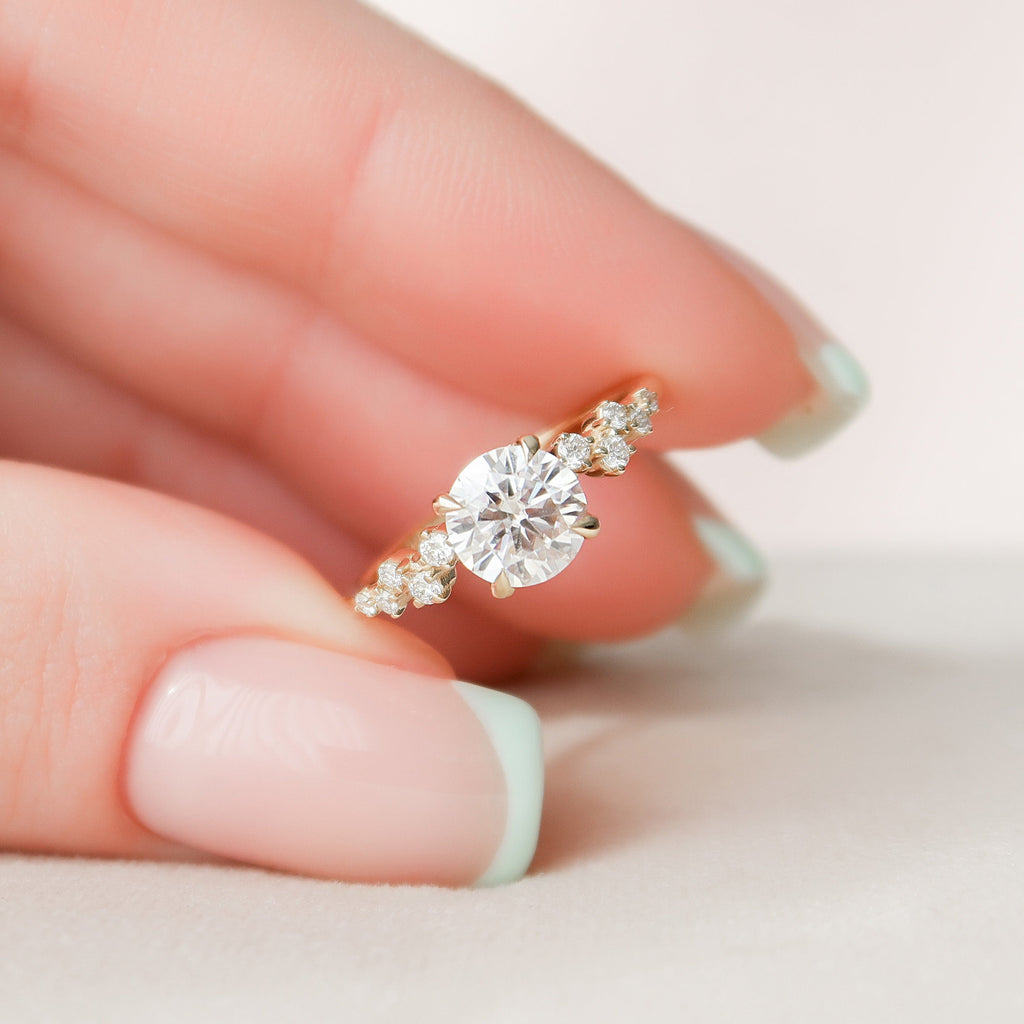 Custom Listing for Micah- 1.0 CT Round Lab Grown Engagement Ring In F-VS1 Color-Clarity