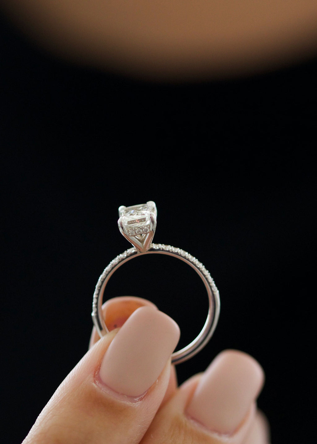 Radiant Pave Lab Grown Diamond Engagement Ring