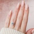 3.0 CT Oval Hidden Halo & Pave Moissanite Engagement Ring 3